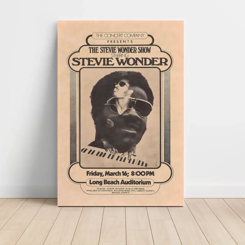 Stevie Wonder – Long Beach Auditorium Fine Art Concert Poster