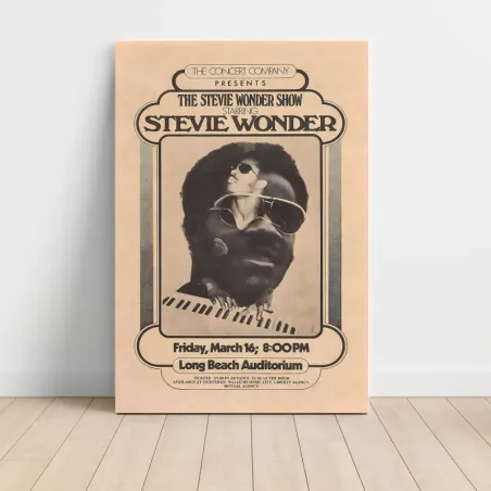 Stevie Wonder – Long Beach Auditorium Fine Art Concert Poster