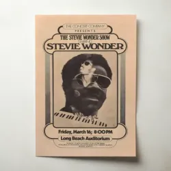 Stevie Wonder – Long Beach Auditorium Fine Art Concert Poster