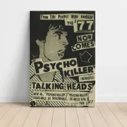 Talking Heads – Psycho Killer '77 Fine Art Music Poster