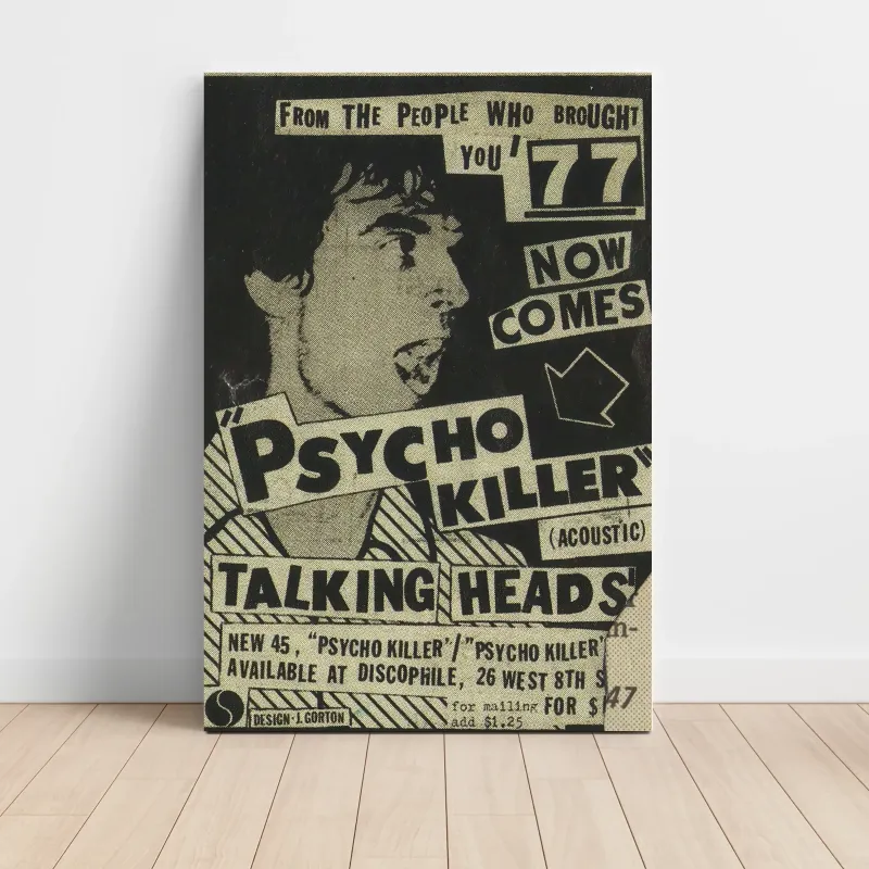Talking Heads – Psycho Killer '77 Fine Art Music Poster