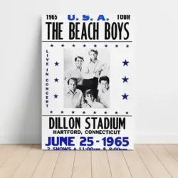 The Beach Boys – Dillon Stadium Hartford 1965 Fine Art Concert Poster