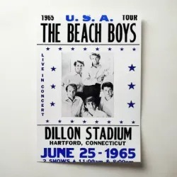 The Beach Boys – Dillon Stadium Hartford 1965 Fine Art Concert Poster