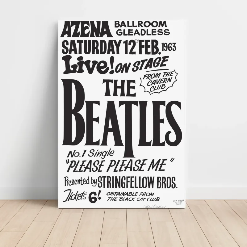 The Beatles – Azena Ballroom Gleadless 1963 Fine Art Concert Poster