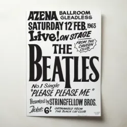 The Beatles – Azena Ballroom Gleadless 1963 Fine Art Concert Poster