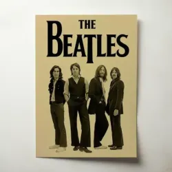 The Beatles – Band Photo Sepia Fine Art Music Poster