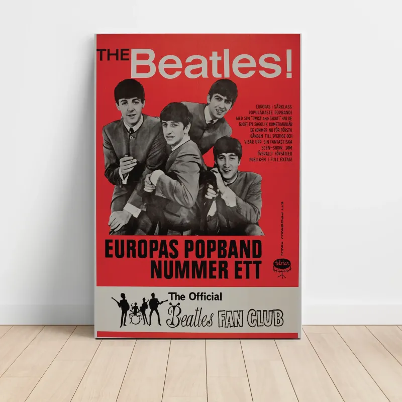 The Beatles – Europas Popband Nummer Ett Fine Art Music Poster