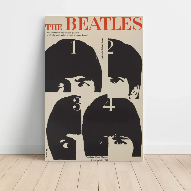 The Beatles – Polish Film Poster 1 2 3 4 Fine Art Music Poster