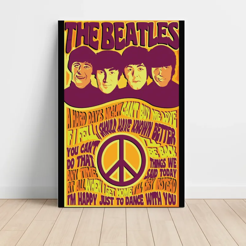 The Beatles – Song Titles Peace Fine Art Music Poster