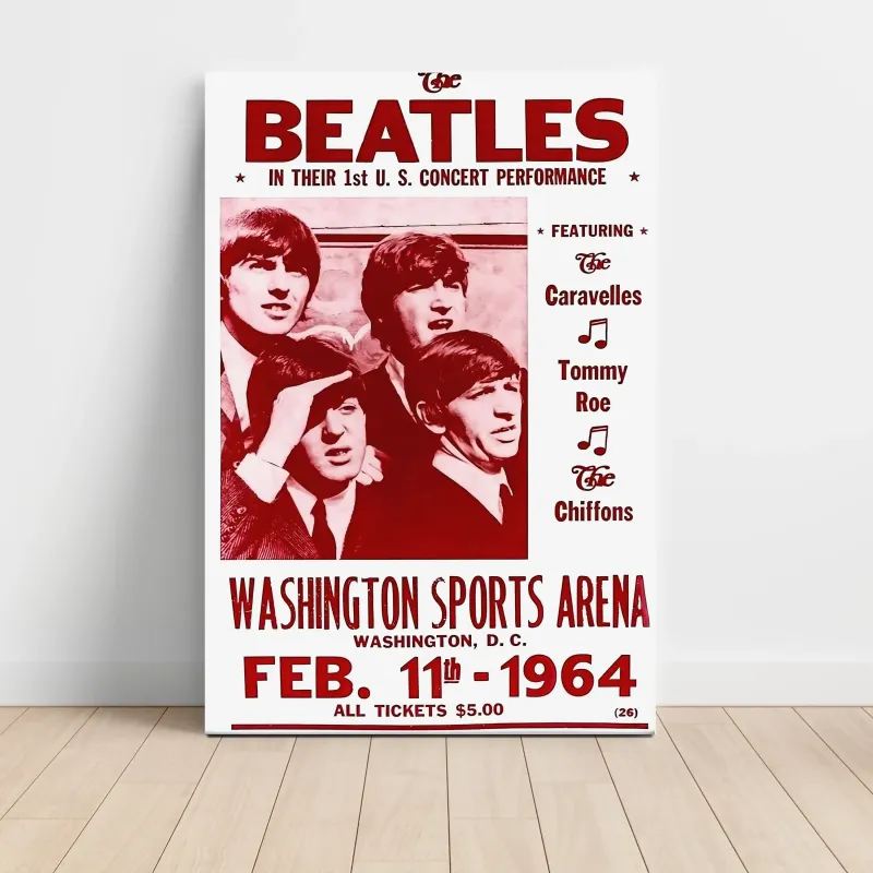 The Beatles – Washington Sports Arena 1964 Fine Art Concert Poster