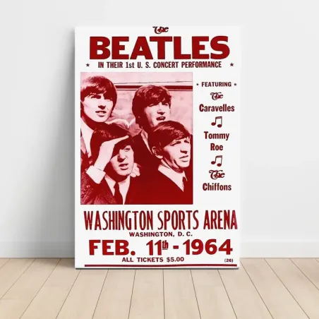 The Beatles – Washington Sports Arena 1964 Fine Art Concert Poster