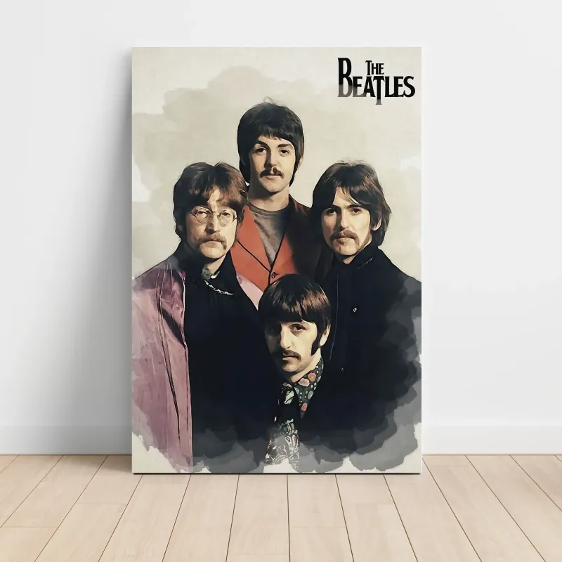 The Beatles – Watercolour Band Portrait Fine Art Music Poster