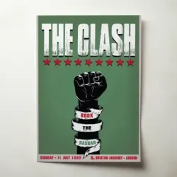 The Clash – Rock The Casbah Brixton Academy 1982 Fine Art Concert Poster