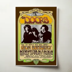 The Doors and Iron Butterfly – Berkeley Community Theatre Fine Art Concert Poster