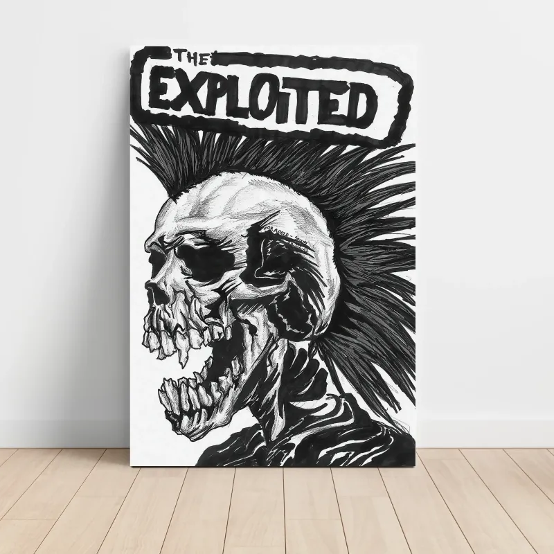 The Exploited – Mohawk Skull Fine Art Music Poster