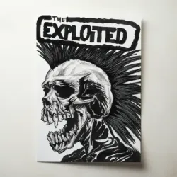 The Exploited – Mohawk Skull Fine Art Music Poster