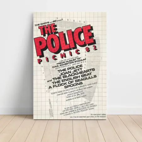 The Police and Joan Jett – Picnic '82 CNE Exhibition Stadium Toronto Fine Art Concert Poster