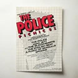 The Police and Joan Jett – Picnic '82 CNE Exhibition Stadium Toronto Fine Art Concert Poster