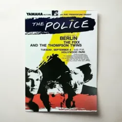 The Police and Thompson Twins – Hollywood Park Fine Art Concert Poster