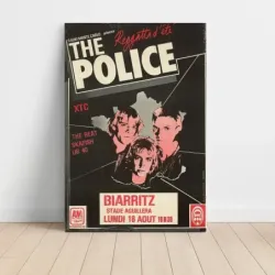 The Police and XTC – Stade Aguilera Biarritz Fine Art Concert Poster