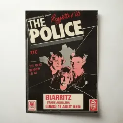 The Police and XTC – Stade Aguilera Biarritz Fine Art Concert Poster
