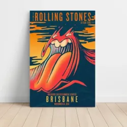 The Rolling Stones – 14 On Fire Brisbane Fine Art Concert Poster