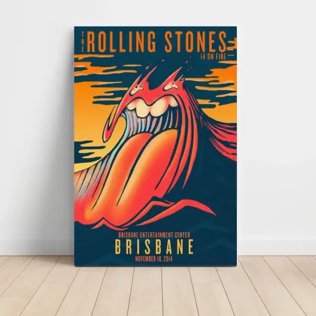 The Rolling Stones – 14 On Fire Brisbane Fine Art Concert Poster