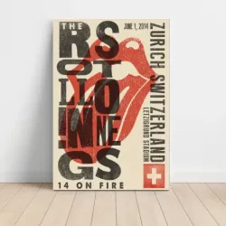 The Rolling Stones – 14 On Fire Zurich 2014 Fine Art Concert Poster