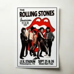The Rolling Stones – American Tour 1981 JFK Stadium Philadelphia Fine Art Concert Poster