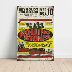 The Rolling Stones – Reynolds Coliseum Raleigh Fine Art Concert Poster