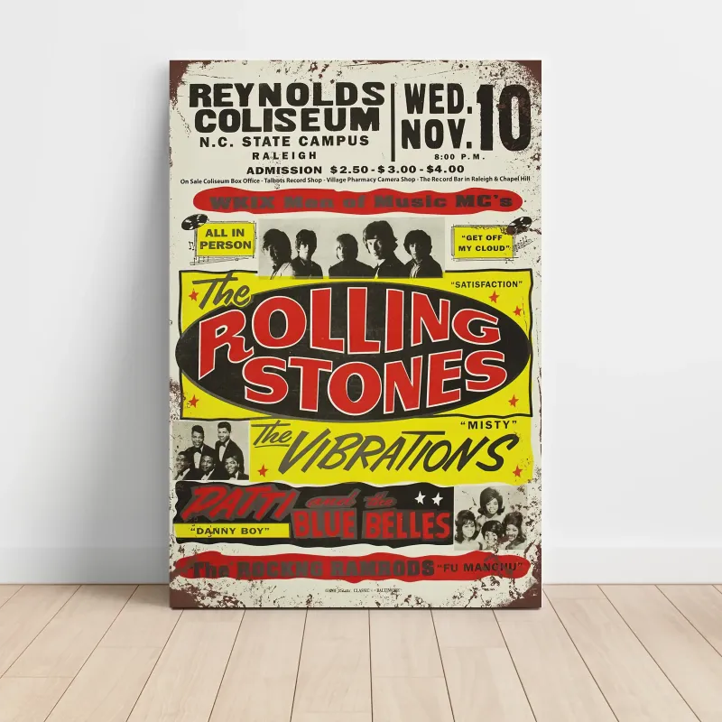 The Rolling Stones – Reynolds Coliseum Raleigh Fine Art Concert Poster