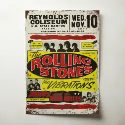The Rolling Stones – Reynolds Coliseum Raleigh Fine Art Concert Poster