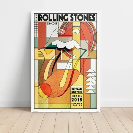The Rolling Stones – Zip Code Tour Buffalo 2015 Fine Art Concert Poster