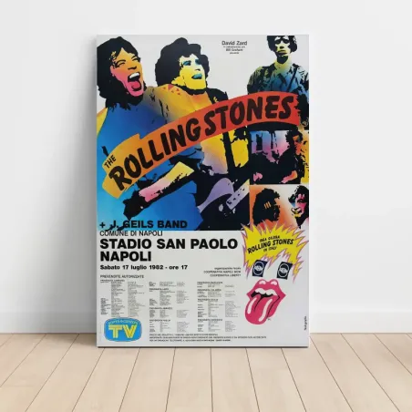 The Rolling Stones and J Geils Band – Stadio San Paolo Napoli 1982 Fine Art Concert Poster