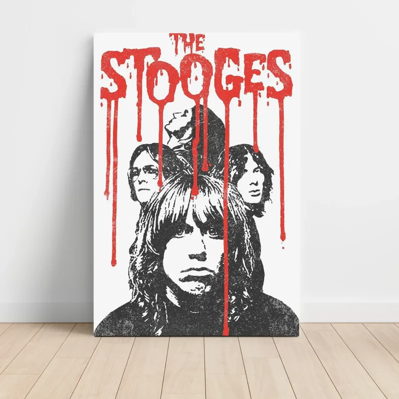 The Stooges – Red Drip Portrait Fine Art Music Poster
