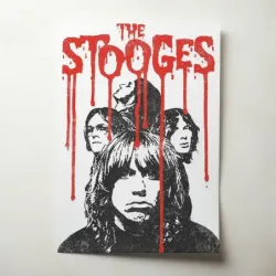 The Stooges – Red Drip Portrait Fine Art Music Poster