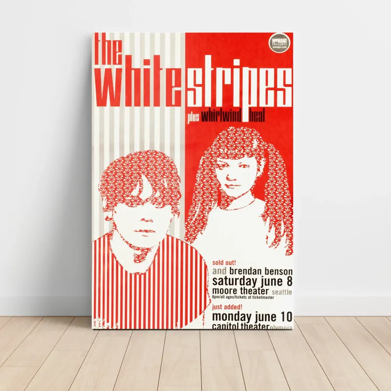 The White Stripes and Brendan Benson – Moore Theater Seattle Fine Art Concert Poster