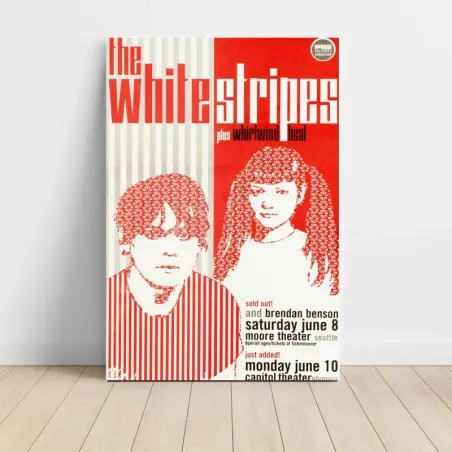 The White Stripes and Brendan Benson – Moore Theater Seattle Fine Art Concert Poster