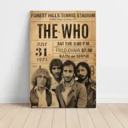 The Who – Forest Hills Tennis Stadium 1971 Fine Art Concert Poster