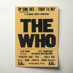 The Who – Top Rank Suite Sunderland Fine Art Concert Poster