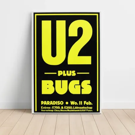 U2 and Bugs – Paradiso Amsterdam Fine Art Concert Poster
