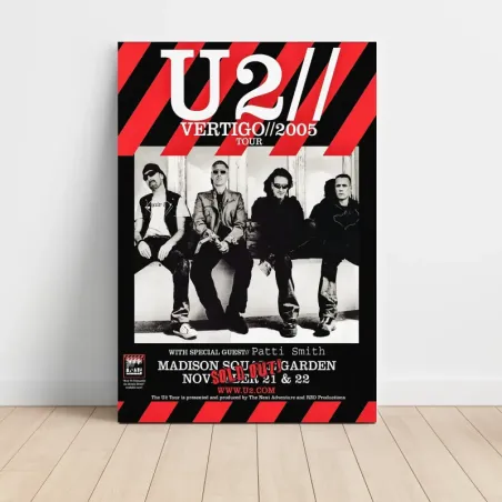 U2 and Patti Smith – Vertigo Tour 2005 Madison Square Garden Fine Art Concert Poster