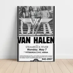 Van Halen and Steamrock Fever – Pittsburgh Civic Arena Fine Art Concert Poster