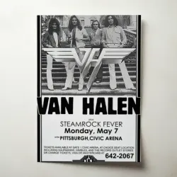 Van Halen and Steamrock Fever – Pittsburgh Civic Arena Fine Art Concert Poster