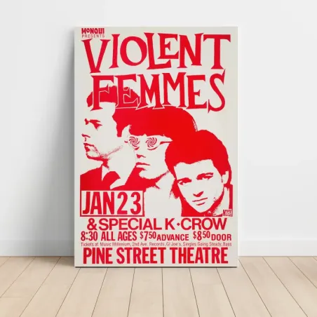 Violent Femmes and Special K Crow – Pine Street Theatre Fine Art Concert Poster
