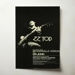 ZZ Top and Brownsville Station and Dr John – Seattle Center Coliseum 1974 Fine Art Concert Poster