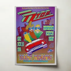 ZZ Top and Reverend Horton Heat – Brady Theater Tulsa 1996 Fine Art Concert Poster