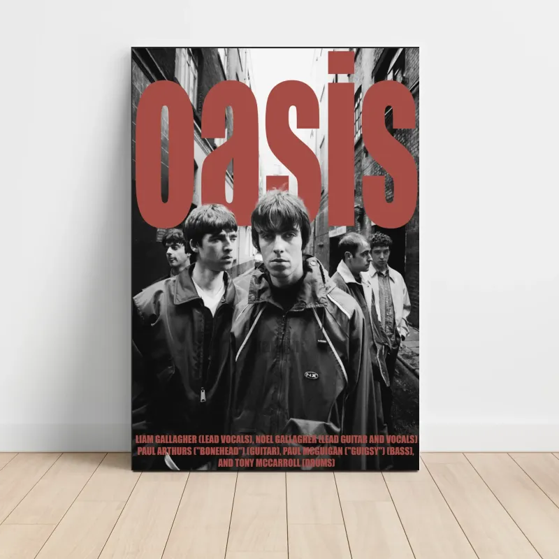 Oasis – Band Alley Portrait Fine Art Music Poster