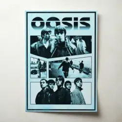 Oasis – Band Photo Collage Fine Art Music Poster