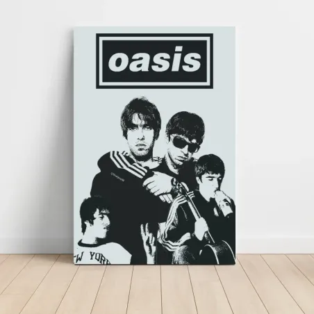 Oasis – Black And White Band Portrait Fine Art Music Poster
